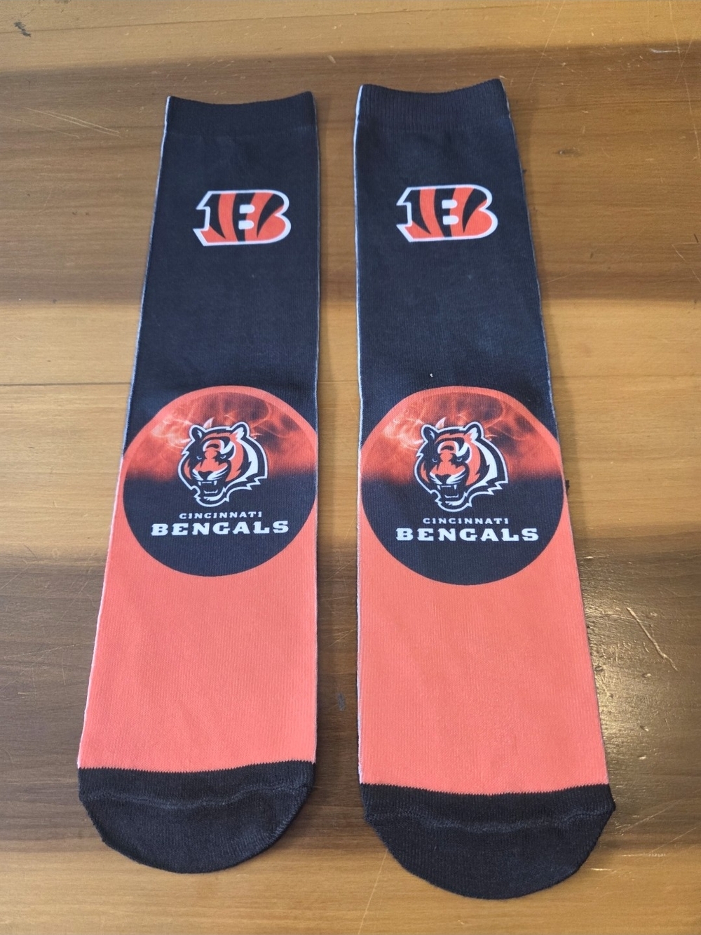 Cincinnati Bengals Black & Orange Crew Socks